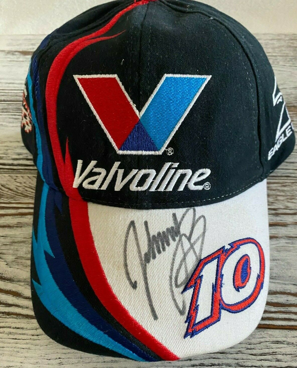Johnny Benson valvoline Racing Eagle One #10 Nascar Autographed Signed