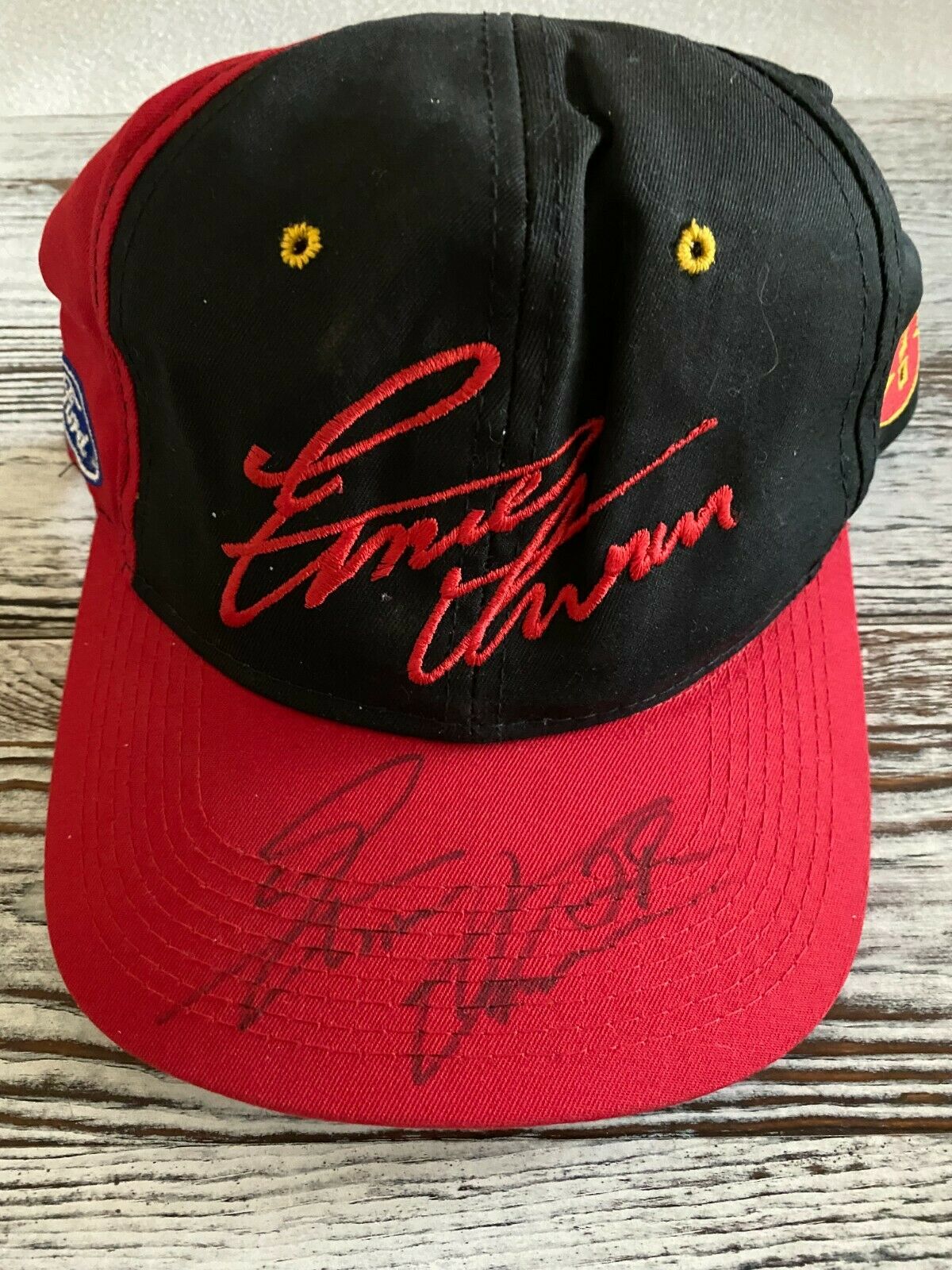 Vintage Ernie Irvan Ford #28 Autographed Signed Hat Nascar