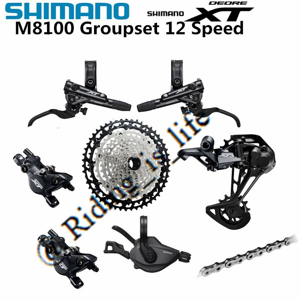 Shimano Xt M8100 1x12 Speed Mtb Groupset W/m8100 Braket Set Resin-ice Tech 5 Pcs