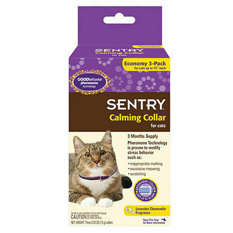 Sentry 3 Months Cat Collars Good Behavior Pheromone Calming Cat Anxiety Stress