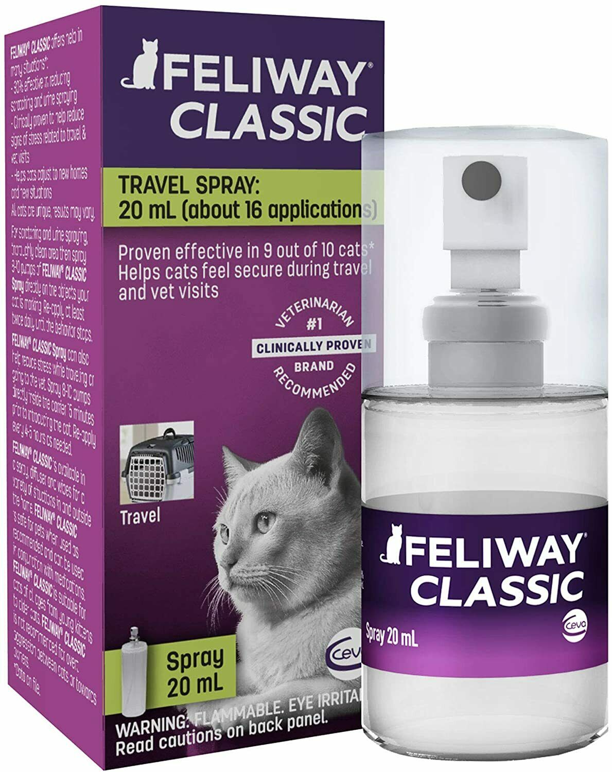 Ceva Animal Health Feliway Cat Calming Pheromone 0.67 Fl Oz (pack Of 1), Pink