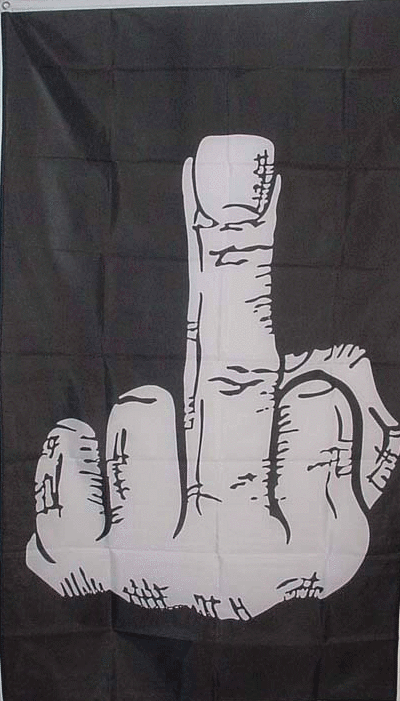 New 3x5ft Middle Fingers Flag Print Kid Rock Superior Quality Usa Seller