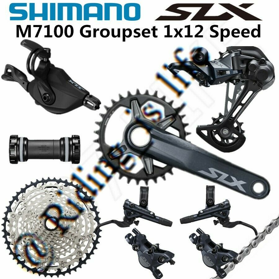 New Shimano Slx M7100/m7120 1x12 12-speed Mtb Groupset 51t, 32t/34t/170mm/175mm