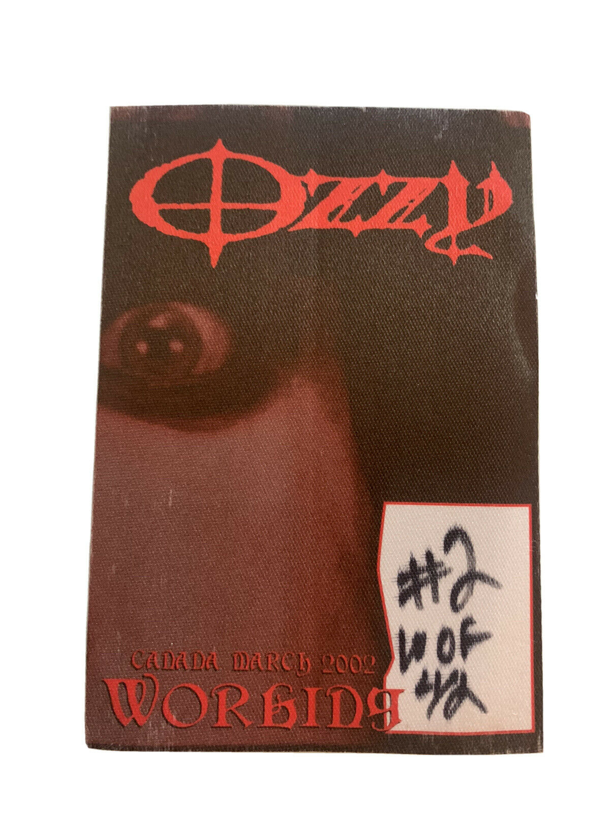 Ozzy Osbourne Ozzfest 2002 Canada Concert Tour Backstage Pass 100% Real #2