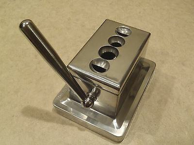 Quad Table Top Cigar Cutter Stainless Body~rare And Brand New In Box!