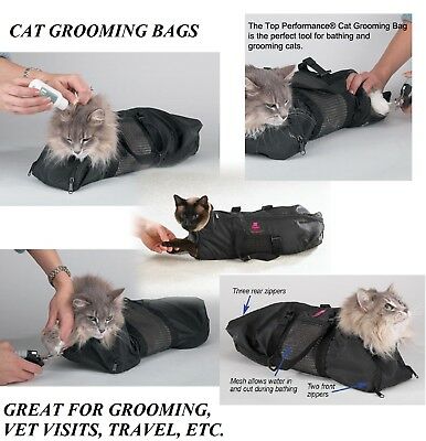 Cat Grooming Nail Clipping Bathing Bath Bag No Bite Scratch Restraint System*new