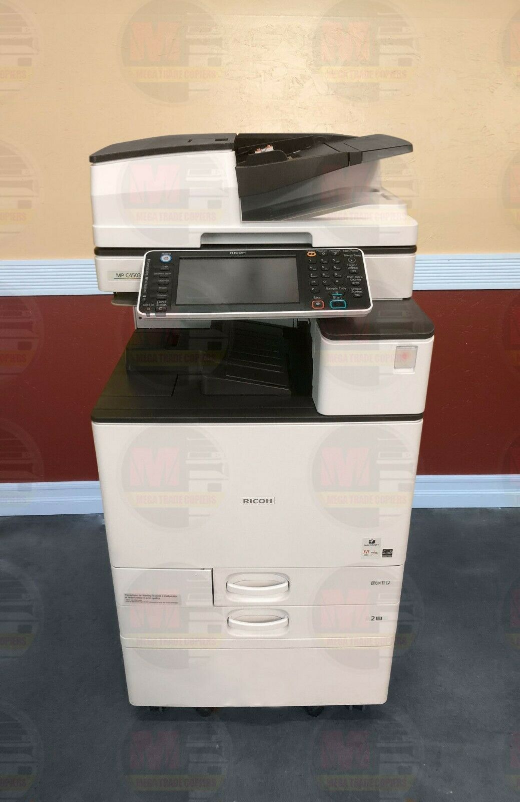 Ricoh Aficio Mp C4503 Color A3 Laser Multifunction Printer Copier Scanner 45 Ppm