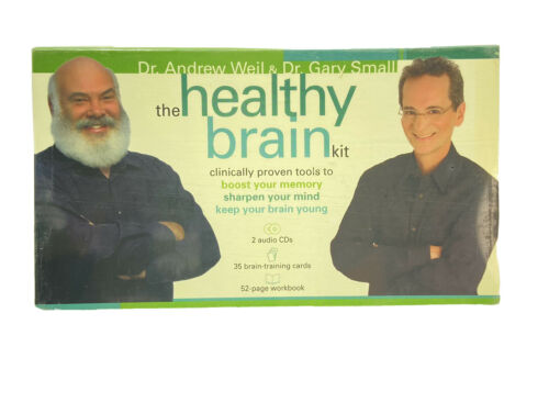 Healthy Brain Kit Memory Activity Set Andrew Weil Cds Workbook And Cards.