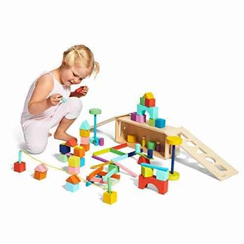 The Block Set By Lovevery – Solid Wood Building Blocks And Shapes + Wooden Stora