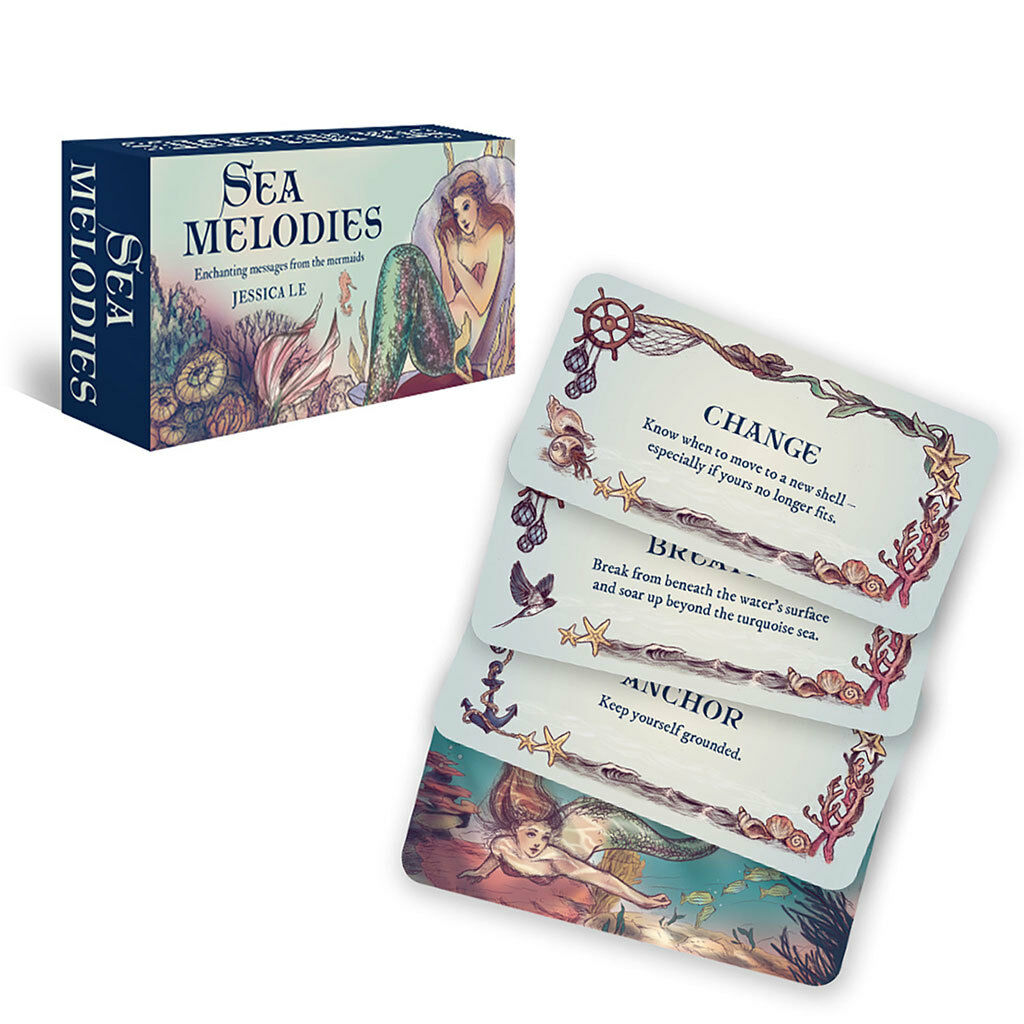 Sea Melodies Inspiration Cards New In Box Mini Mermaid Oracle Deck By Us Games