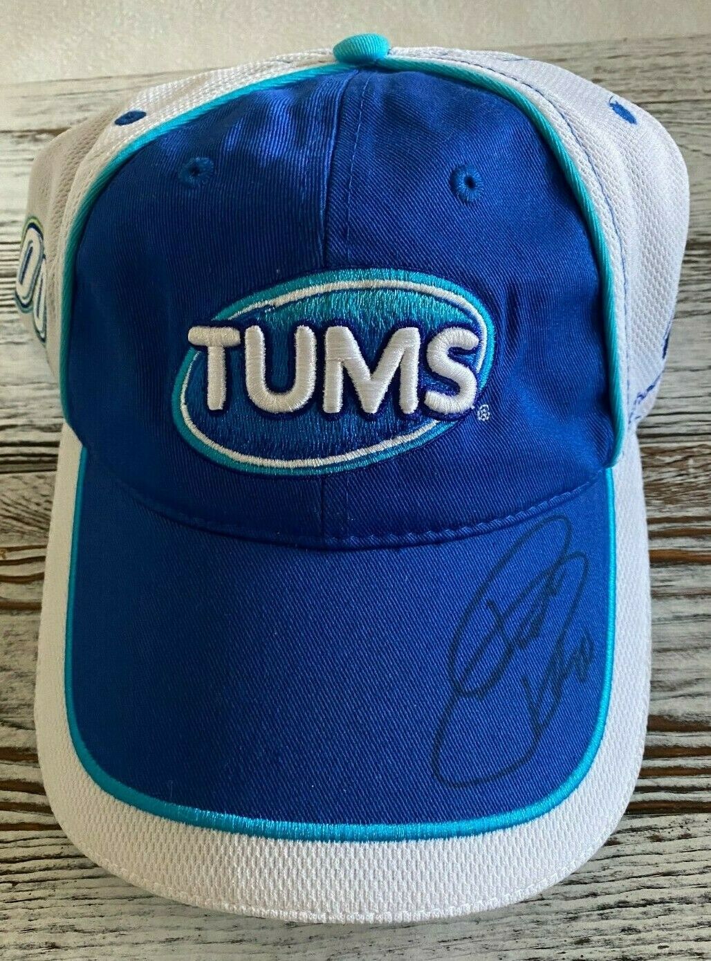 David Reutimann Tums Signed Autographed Hat Cap Nascar  Mwr 00
