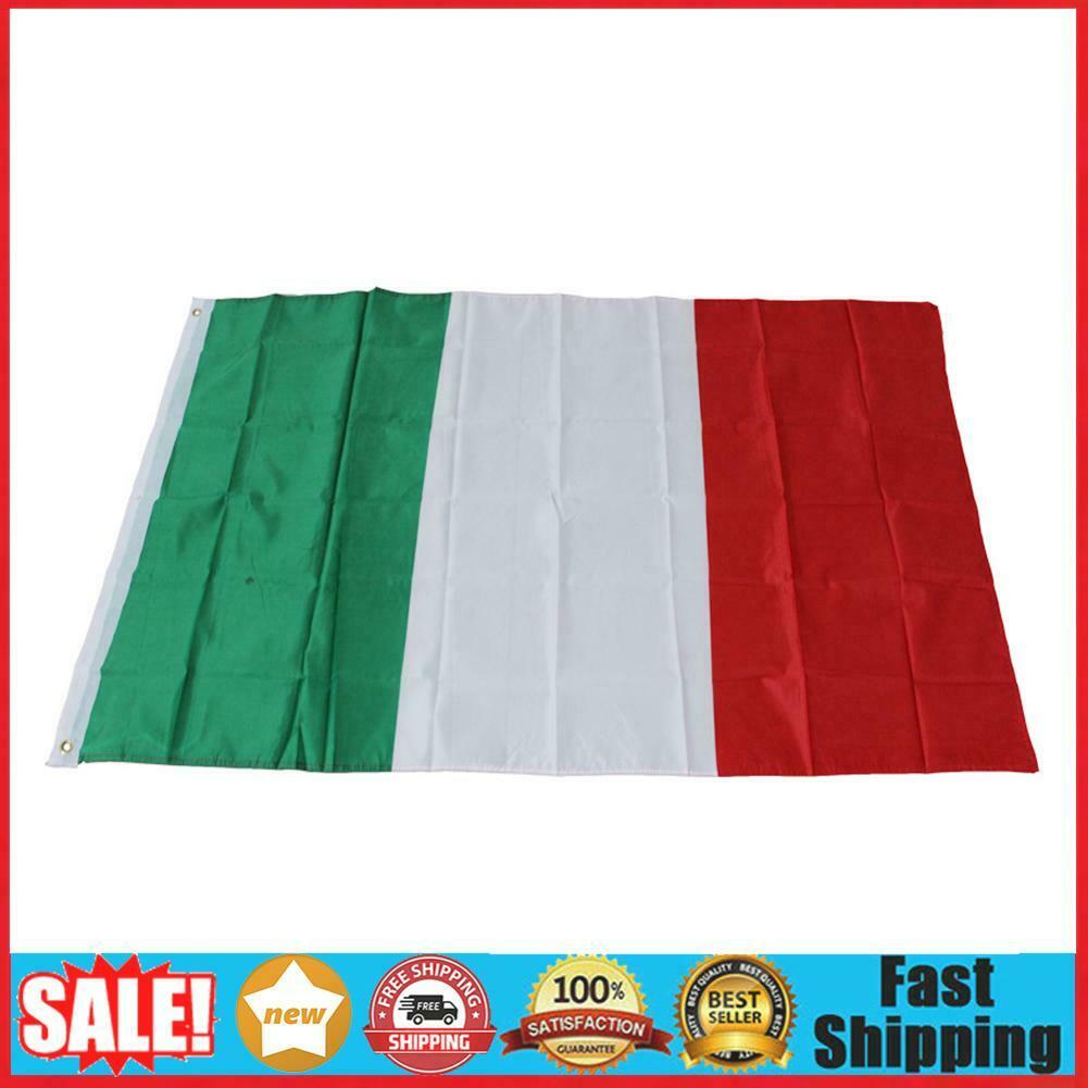 Italian National Flag Plastic Flagpole Hand Waving Polyester Flag Banner