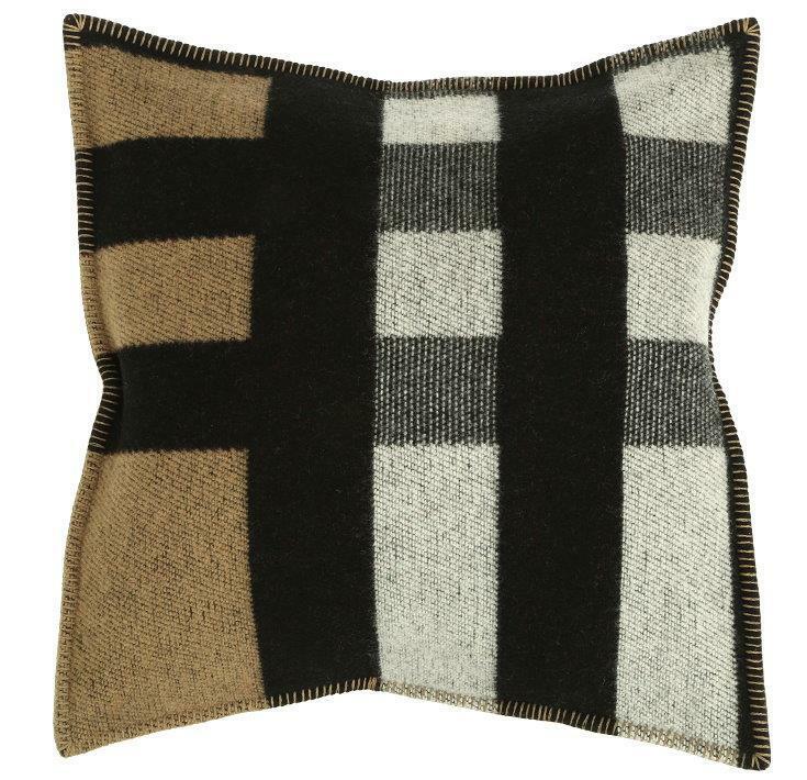 New Burberry House Check  Black Wool Cashmere Cushion Pillow Cover 50x50cm