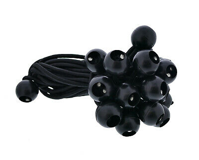 Abn Ball Bungee 25-pack Of Black Bungee Tie Down Cords W/ Plastic Balls