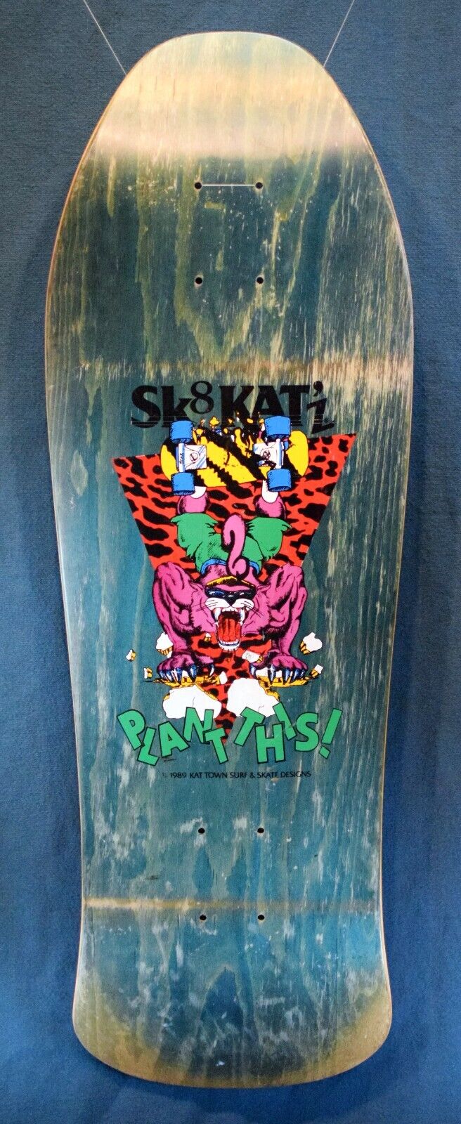 Retro! ~ (1989) Action Sports / Sk8 Kat'z / "plant This!" / Skateboard Deck!