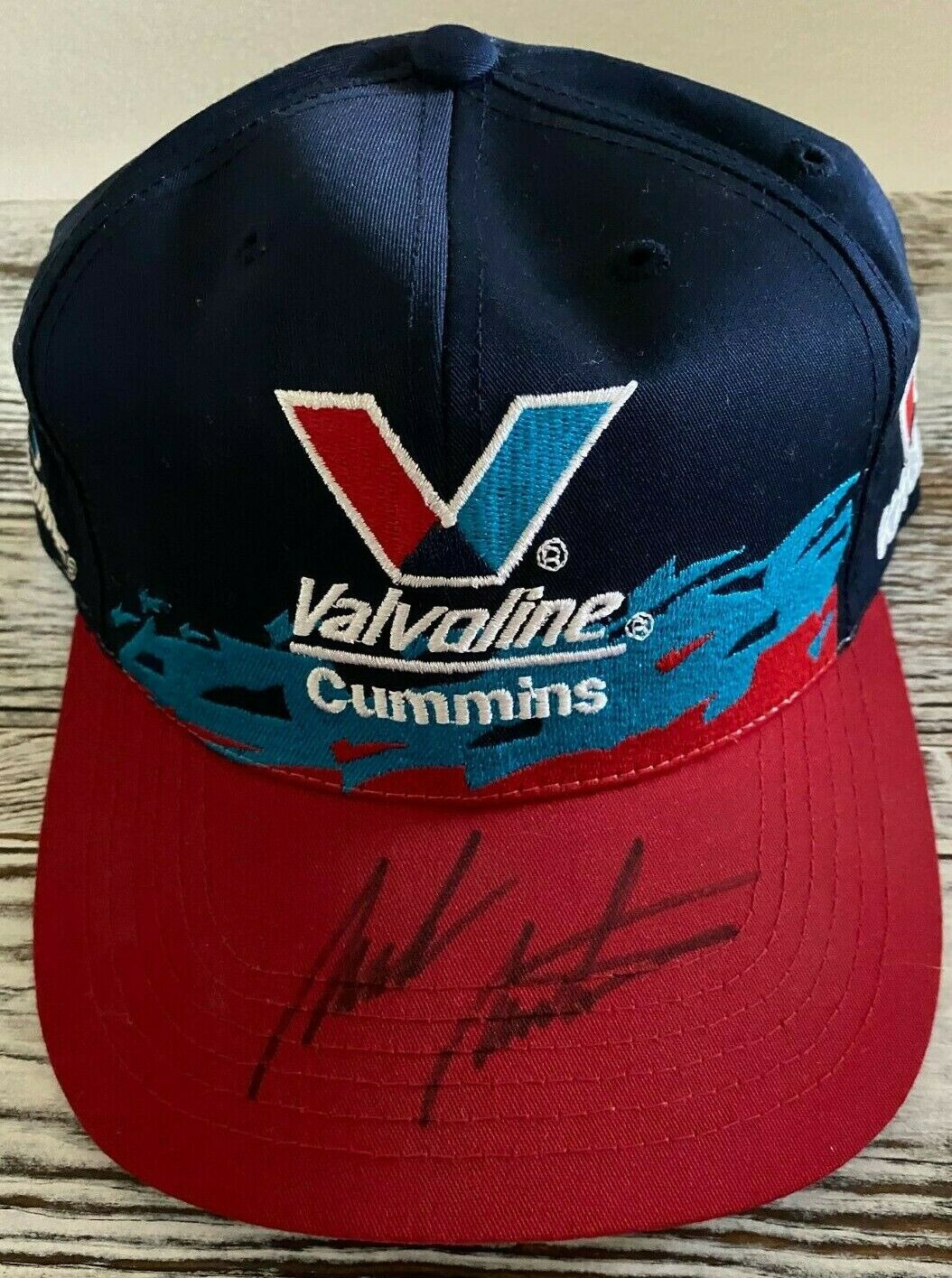 Valvoline Cummins Mark Martin Signed Autographed Crew Hat Cap Nascar